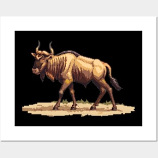 Pixel Wildebeest Posters and Art